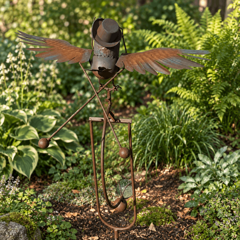 Mécanisme à contrepoids du mobile de jardin chouette
