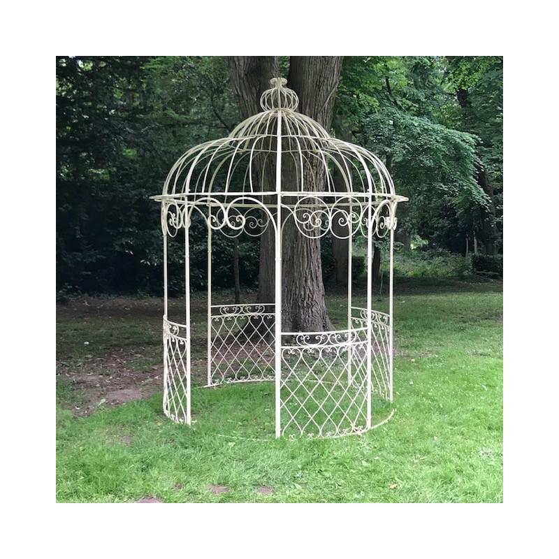 Gloriette kiosque pergolas belvédère de jardin fer vanille photo mise scène 