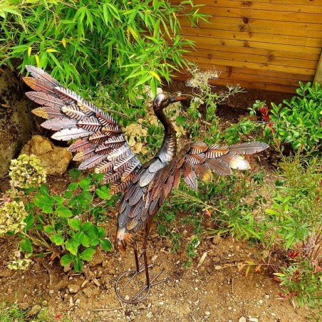  Grue petit modèle bronze ailes en haut 69,00 € LEZARD DU JARDIN