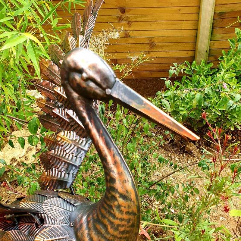  Grue petit modèle bronze ailes en haut 69,00 € LEZARD DU JARDIN