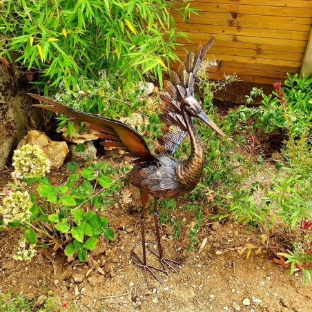  Grue petit modèle bronze ailes en haut 69,00 € LEZARD DU JARDIN