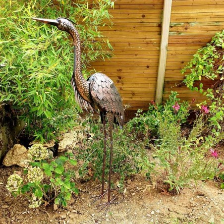  Héron aspect vieilli bronze 79,00 € LEZARD DU JARDIN