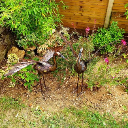  Couple grues petit modèle bronze 135,00 € LEZARD DU JARDIN