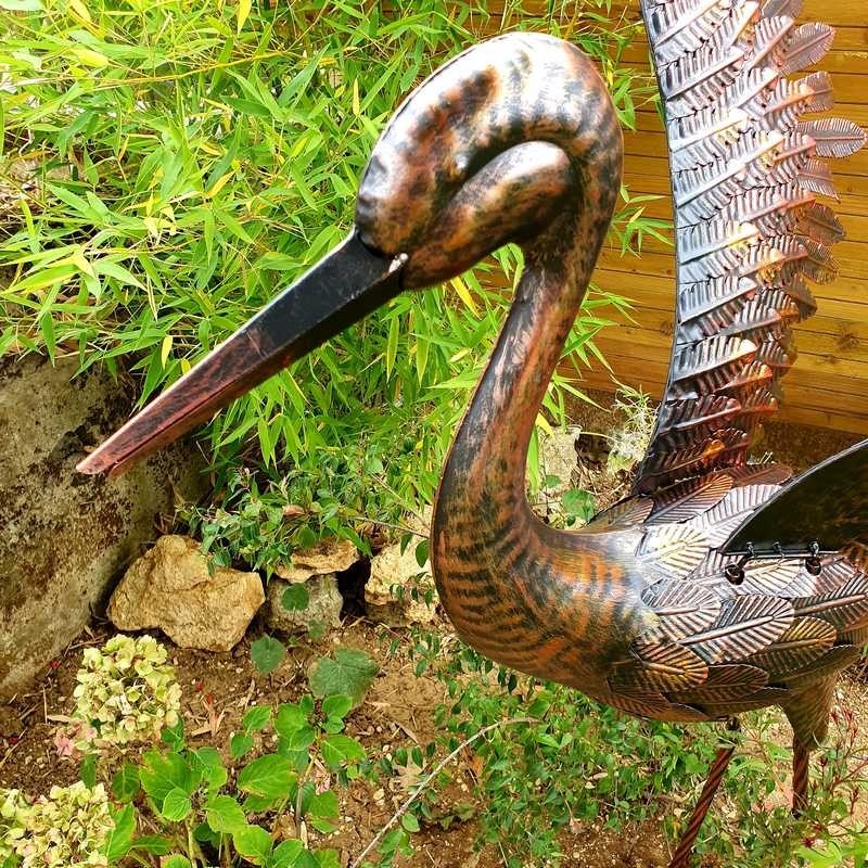  Grue grand modèle ailes en haut bronze 109,00 € LEZARD DU JARDIN