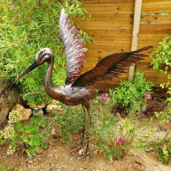  Grue grand modèle ailes en haut bronze 109,00 € LEZARD DU JARDIN
