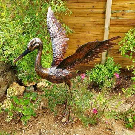  Grue grand modèle ailes en haut bronze 109,00 € LEZARD DU JARDIN