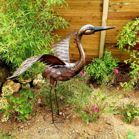  Grue grand modèle ailes en bas bronze 109,00 € LEZARD DU JARDIN
