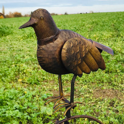 Mobile de jardin en fer motif pigeon 150 cm, tuteur équilibré