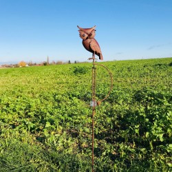 Balancier décoratif de jardin en fer motif chouette