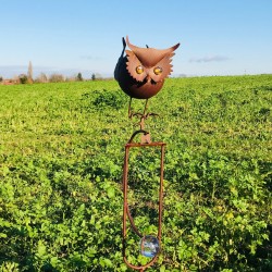 Balancier décoratif de jardin en fer motif hiboux