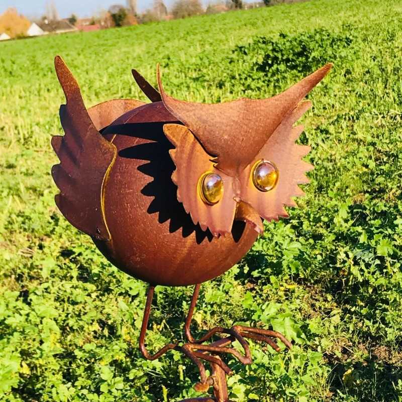 Balancier hibou métal 143 cm pour jardin | Lézard du Jardin.