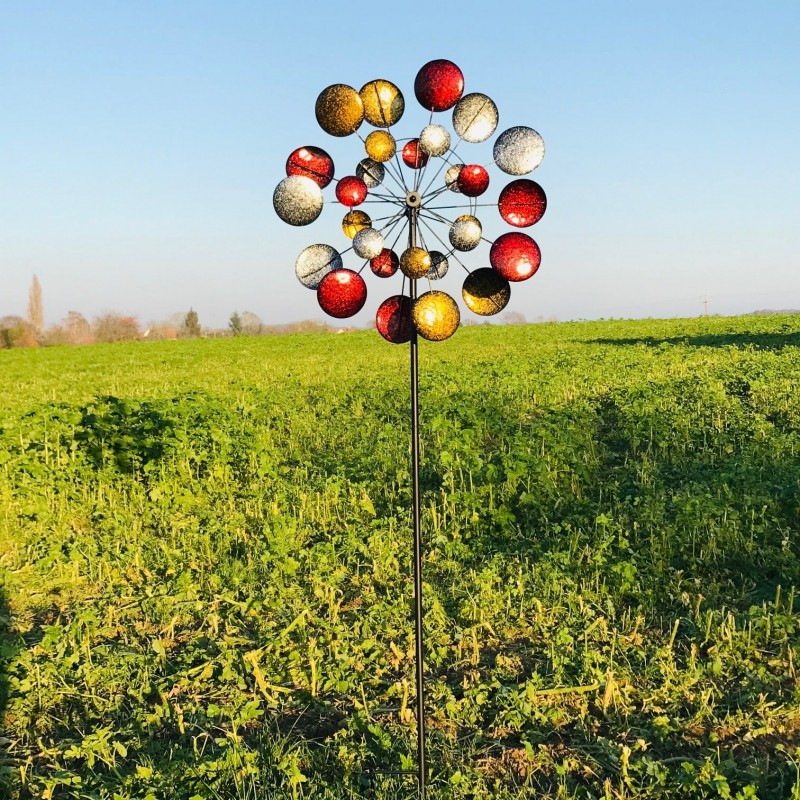 Éolienne décorative de jardin en fer modèle MONTSEGUR décoration jardin en métal
