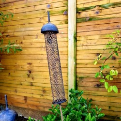 Pic de jardin décoratif, mangeoire à oiseaux en fer motif oiseau