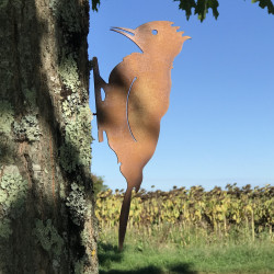 Silhouette Oiseau Pivert à Piquer  Déco Métal Jardin