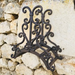 Porte Tuyaux Murale En Fonte Marron Hauteur 30cm