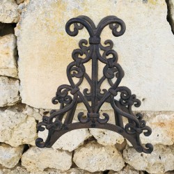 Porte Tuyaux Murale En Fonte Marron Hauteur 30cm