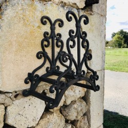 Porte Tuyaux Murale En Fonte Marron Hauteur 30cm