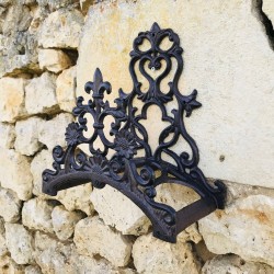 Porte Tuyaux Murale En Fonte Marron Hauteur 31cm