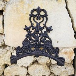 Porte Tuyaux Murale En Fonte Marron Hauteur 31cm