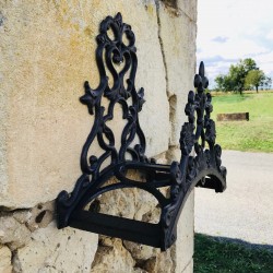 Porte Tuyaux Murale En Fonte Marron Hauteur 31cm