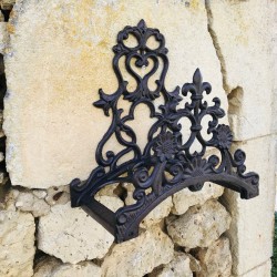 Porte Tuyaux Murale En Fonte Marron Hauteur 31cm