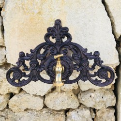 Porte Tuyaux Murale avec Robinet Laiton