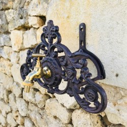 Porte Tuyaux Murale avec Robinet Laiton