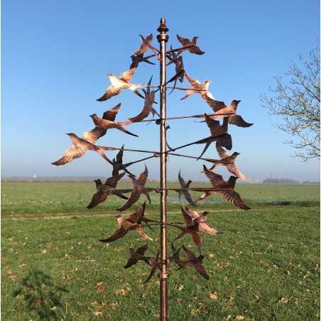 Éolienne hirondelle jardin 233 cm en métal| Lézard du Jardin