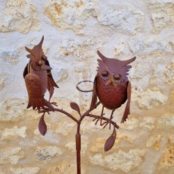 Mangeoire Bain D'Oiseau Sur Pic Tuteur à Plante H 146Cm vue proche 