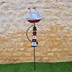 Balancier déco marine de jardin en métal vue entière