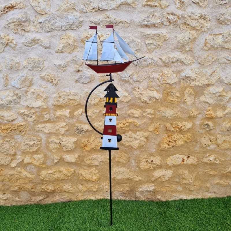 Balancier déco marine de jardin en métal vue entière