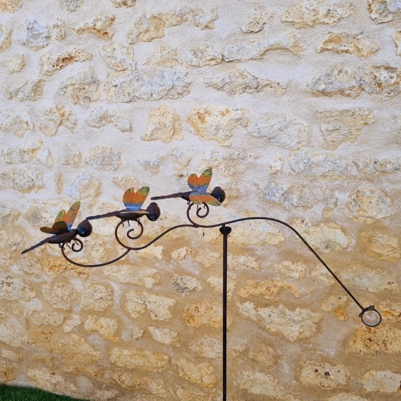 Balancier de jardin en métal motif libellules 41,90 € LEZARD DU JARDIN