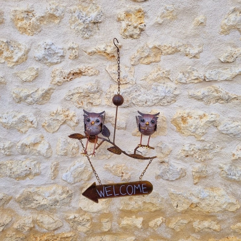  Welcome suspendu chouettes 26,90 € LEZARD DU JARDIN