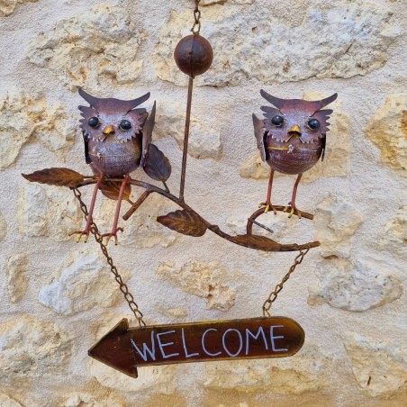  Welcome suspendu chouettes 26,90 € LEZARD DU JARDIN