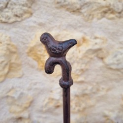 Bain d'oiseaux, mangeoire en fonte à poser en forme de parapluie