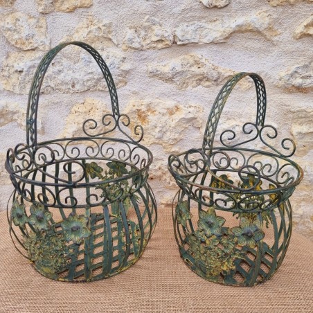  Panier en fer jaune/vert 22,90 € LEZARD DU JARDIN