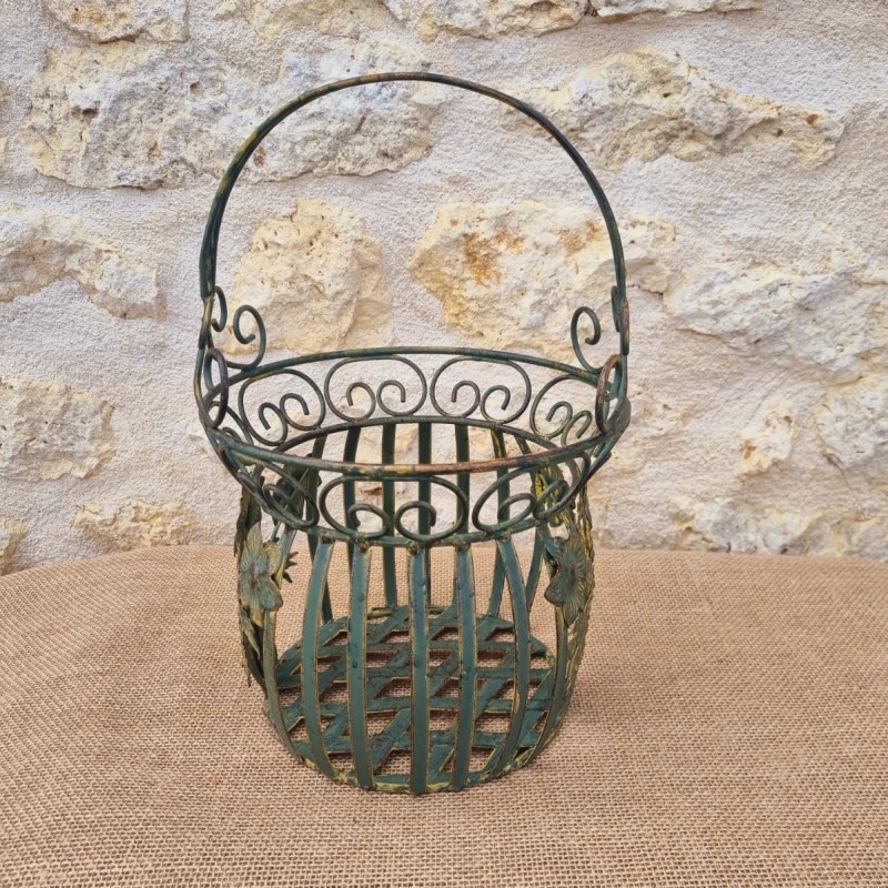 Panier en fer jaune/vert 22,90 € LEZARD DU JARDIN