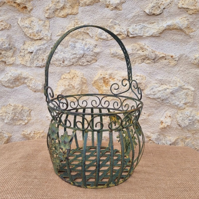  Panier en fer jaune/vert 22,90 € LEZARD DU JARDIN