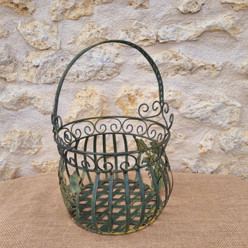  Panier en fer jaune/vert 22,90 € LEZARD DU JARDIN