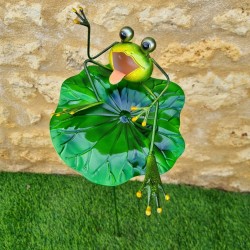 Grenouille sur pic décorative