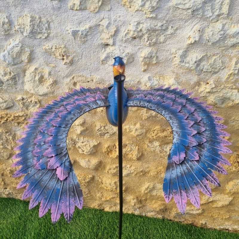 Balancier grand oiseau violet