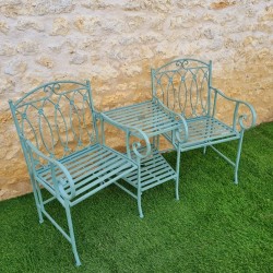 Banc de jardin en fer tablette Longueur 153 cm vue de profil