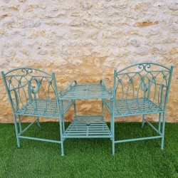 Banc de jardin en fer tablette Longueur 153 cm vue arrière 