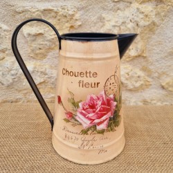  Broc décoratif style ancien carte postale et rose 18,90 € LEZARD DU JARDIN