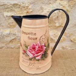  Broc décoratif style ancien carte postale et rose 18,90 € LEZARD DU JARDIN