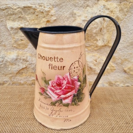  Broc décoratif style ancien carte postale et rose 18,90 € LEZARD DU JARDIN