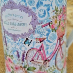  Broc décoratif style ancien vélo et fleurs couleurs pastel 18,90 € LEZARD DU JARDIN