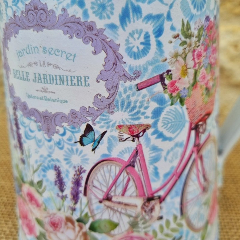  Broc décoratif style ancien vélo et fleurs couleurs pastel 18,90 € LEZARD DU JARDIN