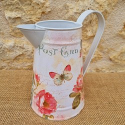  Broc décoratif style ancien motifs écritures, papillons et fleurs 18,90 € LEZARD DU JARDIN