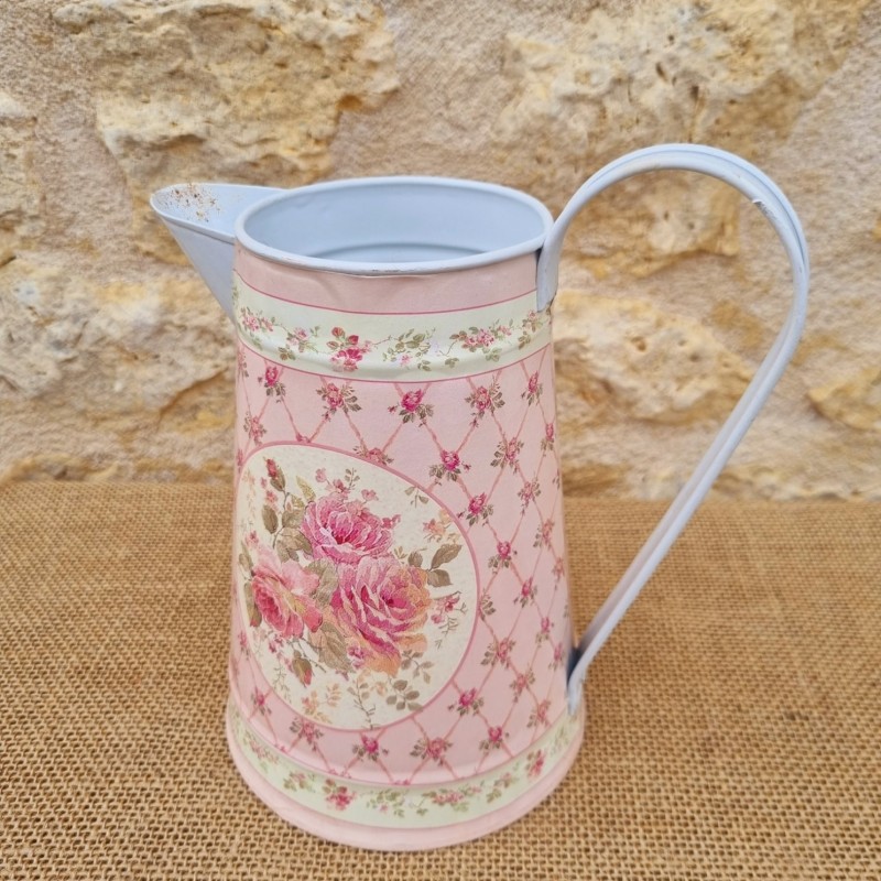  Broc décoratif style ancien motifs roses 18,90 € LEZARD DU JARDIN